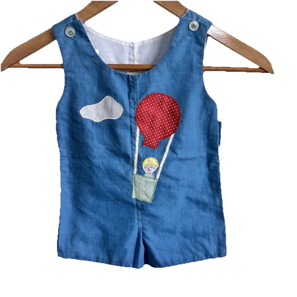 Samara Hot Air Ballon One Piece Toddler Outfit Sz 2t Jonjon Vintage 80s